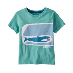 Patagonia boys shirt fishy food chain short sleeve